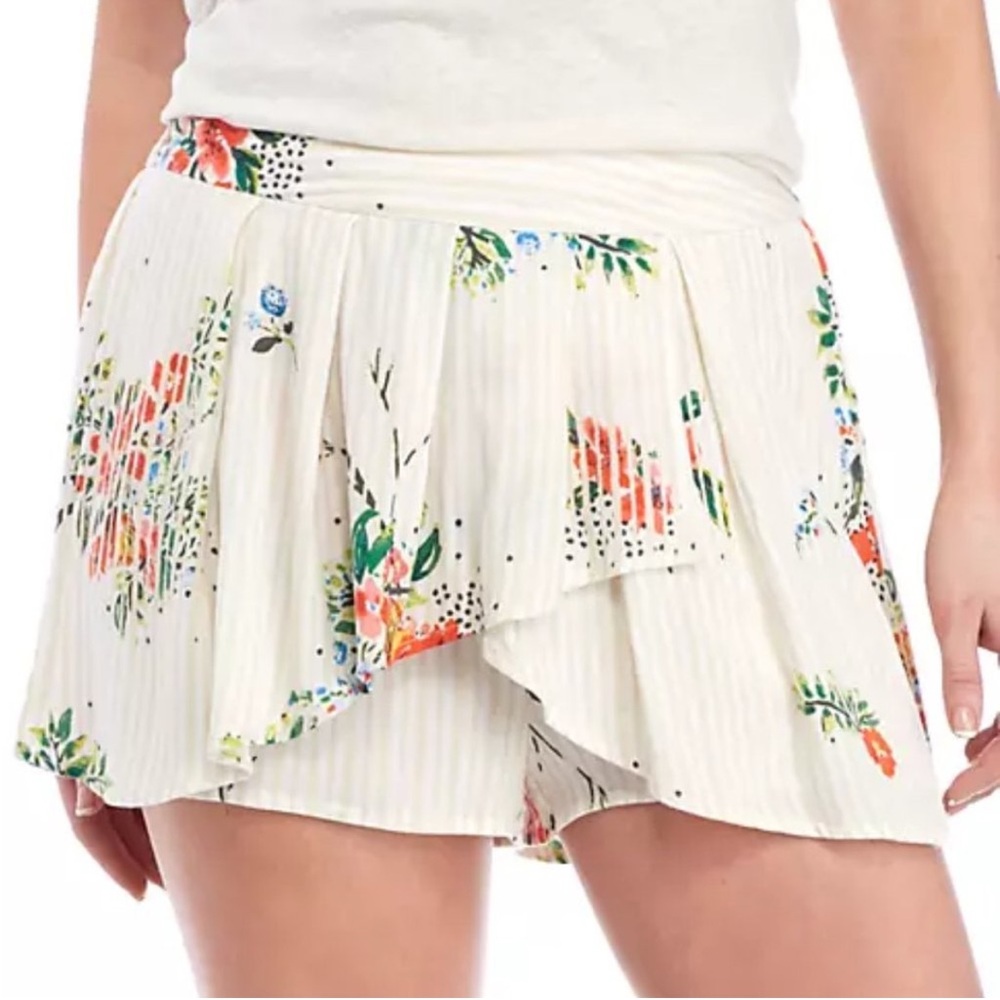 Free People Floral Printed Shorts